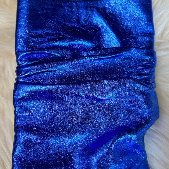 NIB AMINA MUADDI Metallic blue boots - Picture 4 of 9